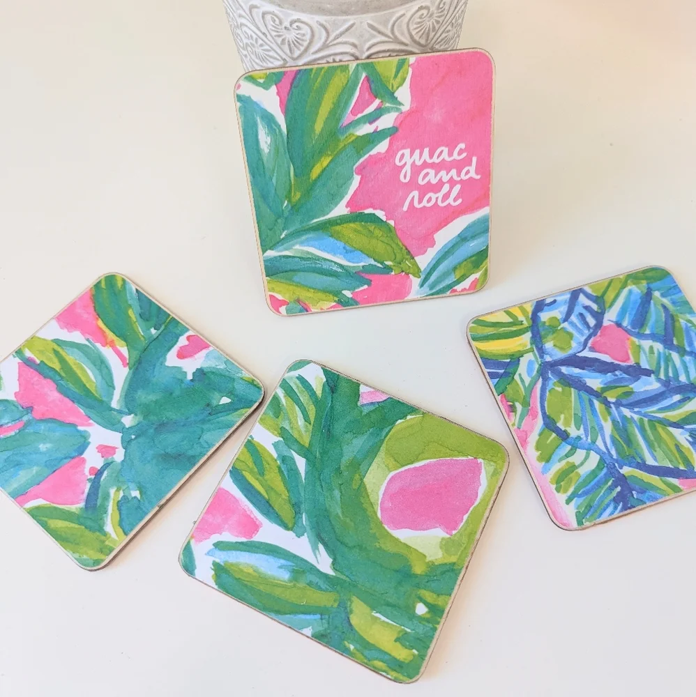 Set Of 4 Handmade Lilly Pulitzer Coasters
